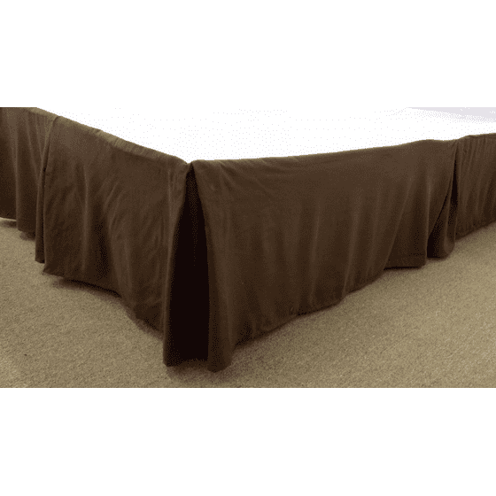 Qutain Linen Tailored Bed Skirt Dust Ruffle Solid Chocolate Brown Qutain Linen Tailored Bed Skirt Dust Ruffle Solid Chocolate Brown Queen Size Com