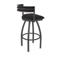 thumbnail image 2 of 861 Artemis 25" Swivel Counter Stool with Pewter Finish and Canter Espresso Seat and Back, 2 of 5