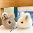 thumbnail image 4 of Plush Pendant High-looking Mini Version of Bunny Bag Pendant Non-shedding Ins Cute Rabbit Car Keychain Car Pendant Keyring, 4 of 4