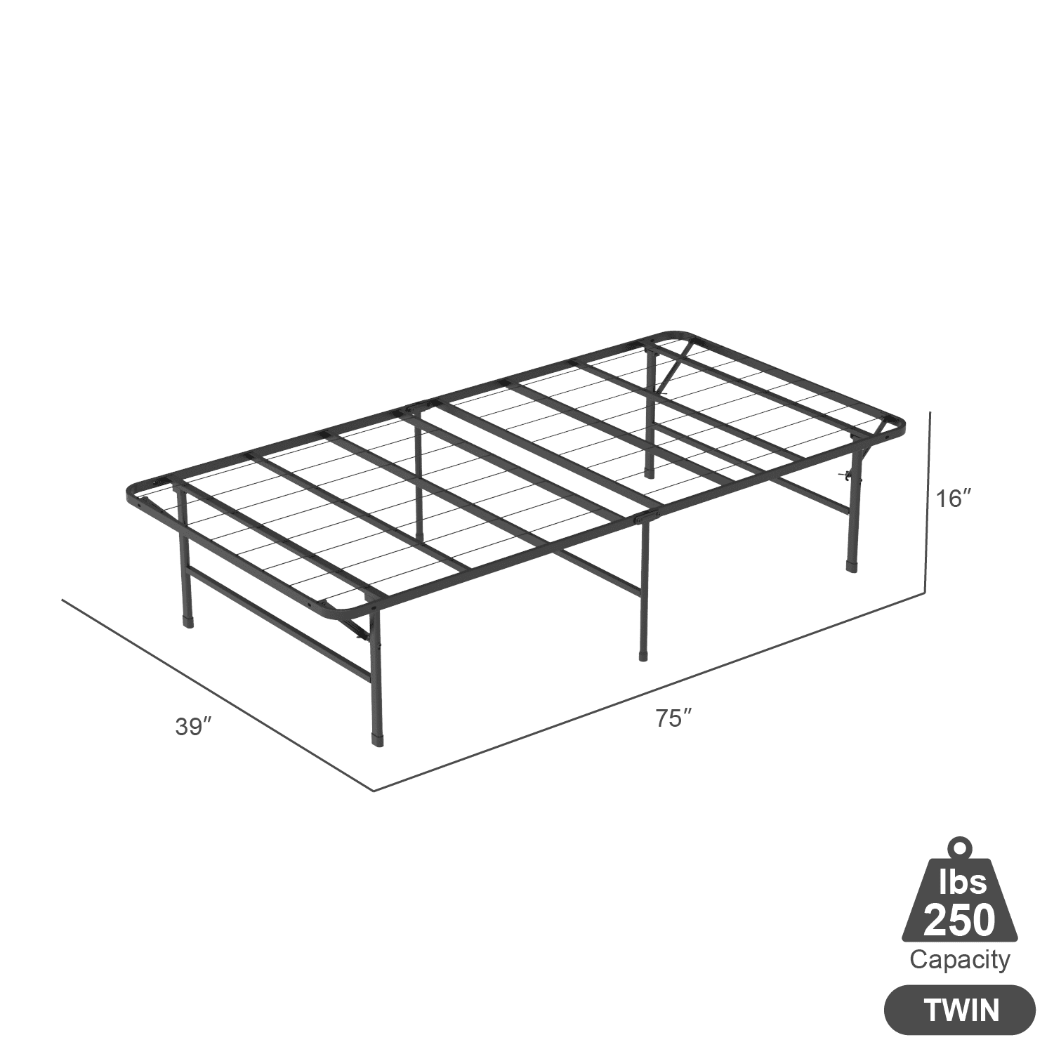 VENI 16" Foldable Platform Bed Mattress Foundation/Noise Free Mattress