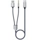 thumbnail image 1 of 1 Split 2 Type C to USB 3.5mm Auxiliary Cable Stereo Hi-Fi Audio for Car Speakers (Random Color), 1 of 5