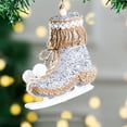 thumbnail image 2 of CuiLiyq Christmas Simulation Foam Boots Hanging Decoration, Glittering Christmas Boots for Indoor and Outdoor Family Festival Party Fireplace Christmas Tree Hanging Decoration, Silver, 2 of 6
