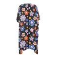 thumbnail image 2 of HELLHERO Cartoon Flowers Bikini Coverups Polyester Long Free Size Long Kimono Swimsuit Cover Up for Women, 2 of 6