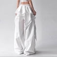 thumbnail image 5 of Karymi Womens Shorts Solid Layered Ruffle Skirt Overlay Cargo Pants, Lace Spliced Side Decor, Drawstring Cuffed Ankle Hem Streetwear Pants With Pockets Womens Shorts, 5 of 6