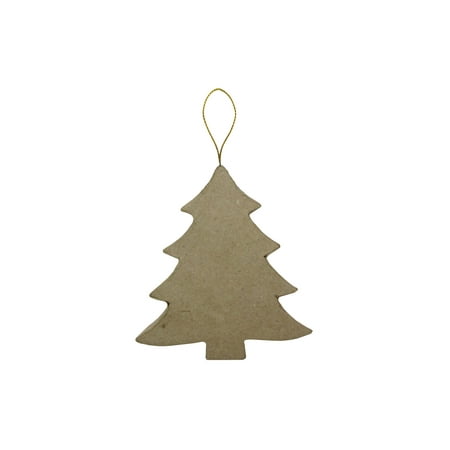 PA Paper Mache Ornament Flat Tree 3.75