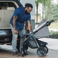 thumbnail image 4 of Chicco Bravo LE Trio Travel System, Bravo LE Quick-Fold Stroller with KeyFit 30 Zip Infant Car Seat, Car Seat and Stroller Combo | Harbor/Navy, 4 of 5