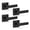 4-Half Dummy(One side, Screw outside), variant on 2 Pack Modern DuLever Door Handle Keyless Interior Dandle Set For Closet Or Doors Matte Black (only Single Sidee)