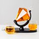 thumbnail image 3 of Decantador de whisky Gloria de vidrio en forma de diamante 850ml, 3 of 8