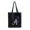 Black-Letter-a(1 Piece), variant on Black Monogram Letter A-Z Canvas Tote Bag With Zipper Pocket