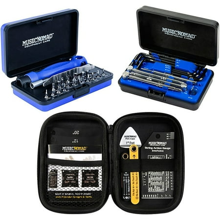 MusicNomad KEEP IT SIMPLE, SETUP (KISS)™ Starter Kit Bundle - 6 pc. Gauge Set, 26 pc. Guitar Tech Tool Set, 11 pc. Truss Rod Wrench Set (MN609)