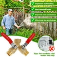 thumbnail image 5 of 2 Way Brass Garden Hose Splitter Heavy Duty Long Handle Hose Y Splitter With 3/4 Inch GHT Thread for Most Garden Tube, 5 of 10