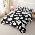 thumbnail image 3 of Homewish Silhouette Multi Ghost Twin Quilt Set for Boys Girls, Cute Halloween Spooky Twin Coverlet Set, 2pcs, 3 of 7