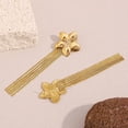 thumbnail image 7 of Boho Flower Long Tassel Dangle Drop Stud Earrings for Women Stainless Steel 18K Gold Plated Pearl Floral Blossom Chain Statement Charm Dangling Earring Fashion Jewelry Birthday, 7 of 7