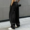 thumbnail image 4 of Women's Low Waist Cargo Pants Casual Solid Color Harajuku Vintage Low Rise Baggy Jogger Loose Cinch Pants Trousers, 4 of 6