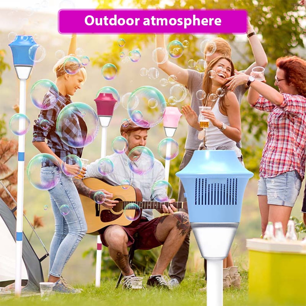 bubble blower Bubble Machine Light Vertical Bubble Maker Outdoor Wedding Christmas Party Interactive Rechargeable Street Light Shaped Automatic Bubble Machine