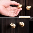 thumbnail image 2 of 2Pcs Solid Brass Brushed Ball Furniture Door Hardware Handles and Pulls with Screw for Dressers,Drawers, Bathroom,Wardrobe,Bookcase, 2 of 8
