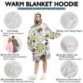 thumbnail image 5 of Green Football Monogram Pattern Wearable Oversized Blanket,Wearable Blanket Hoodie for Adults,Cozy Hooded Blankets with Super Pockets,Super Warm Fuzzy Pullover for Women & Men, 5 of 6
