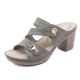 thumbnail image 2 of Sandalias de empalme con hebilla de metal para mujer Tacón grueso Tacón alto Zapatillas cómodas de talla grande, 2 of 5