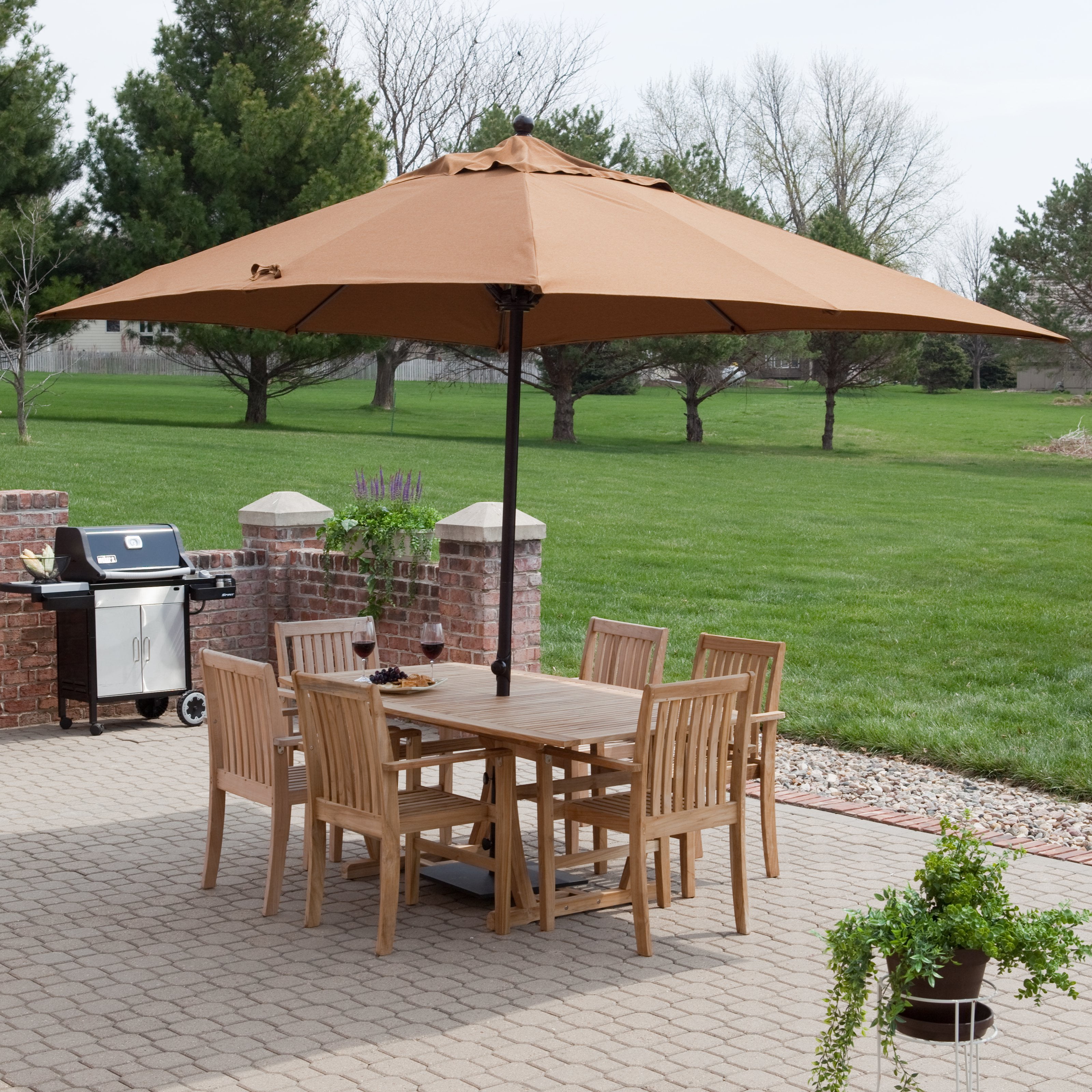C Coast 8 X 11 Ft Easy Lift Wind Resistant Patio Umbrella C Coast 8 X 11 Ft Easy Lift Wind Resistant Patio Umbrella Pacifica Sapphire Blue Com