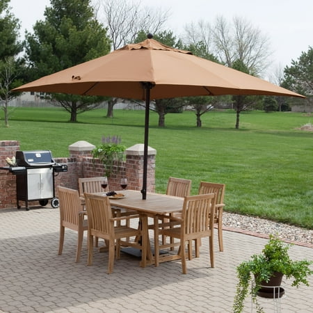 Coral Coast 8 X 11 Ft Easy Lift Wind Resistant Patio Umbrella
