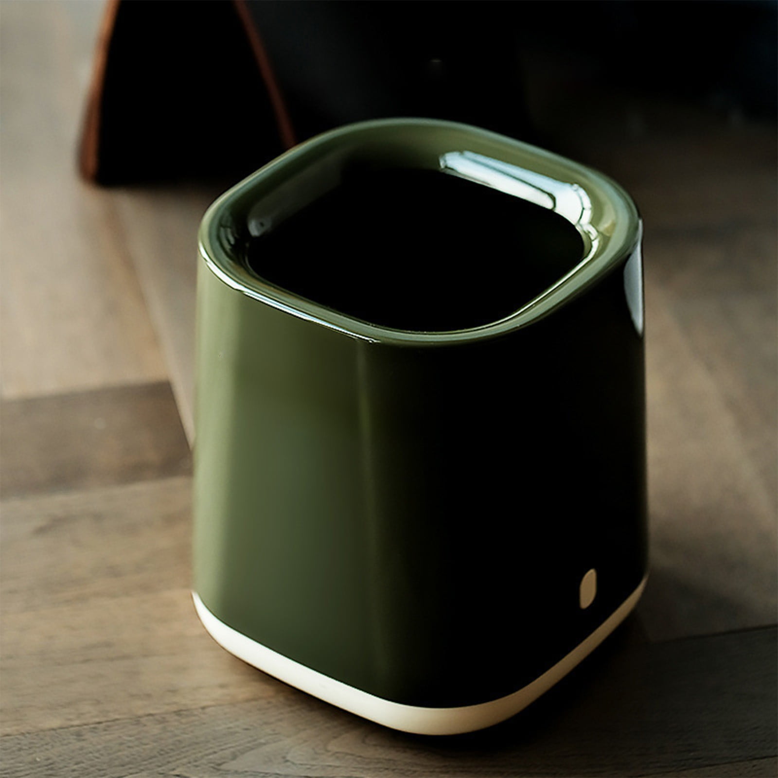 AuroraX Kitchen Trash Can 4.8 Gallon Bedroom Square Touchless Bathroom Office Trash Can -Green