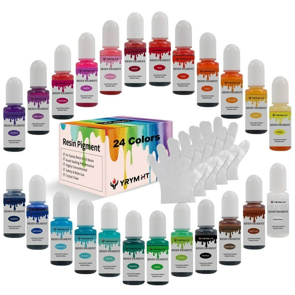Pigmento de resina epoxi YRYM HT 24 colores, 10 ml, no tóxico