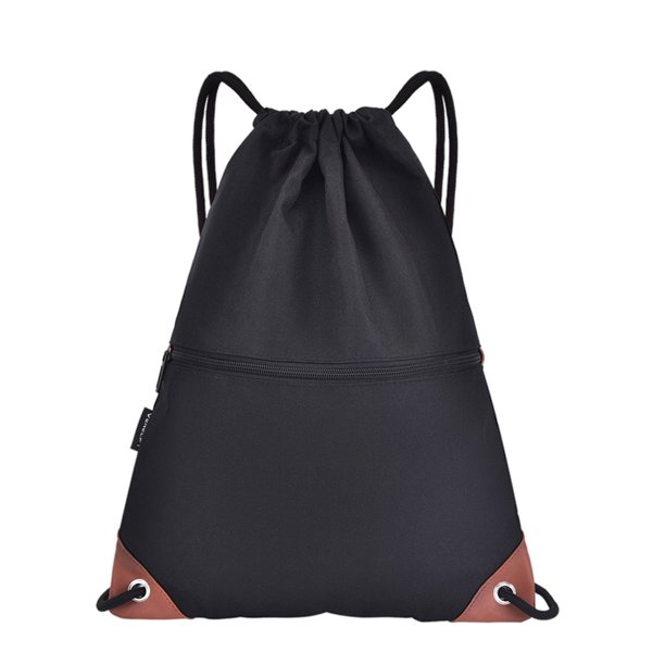 Soidarity con cordón Impermeable Correa ajustable para el hombro Entrenamiento al aire libre Camping Almacenamiento Bolsa deportiva Bolsillo gris Ropa Deportiva, Zapatos Negro Soidarity OD023469-01