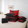 thumbnail image 2 of Feelyou Racing Car Boys Bedding Comforter Set 7pcs, Black Red Automobile Queen Bedding Sets, Extreme Speed Sports Reversible Queen Sheet Sets, Lightweight Room Decor, 2 of 7