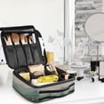thumbnail image 5 of FORMRS Travel Makeup Bag Large Capacity Train Case Cosmetic Organizer with Adjustable Dividers, Mountains at Dawn, 5 of 8