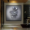 thumbnail image 4 of Amor Corazón Efecto 3D Arte de la pared Escultura de metal abstracta Pintura en lienzo moderna Decoración de la pared 30 * 40 cm, 4 of 4