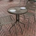 thumbnail image 3 of Flash Furniture Bellamy 23.75'' Bronze Round Tempered Glass Metal Table, 3 of 11