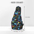 thumbnail image 2 of Glow in Dark Neon Splatter Sling Bag Crossbody Hiking Travel Chest Bags Backpack Shoulder Daypack for Women Men, 2 of 7