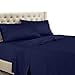 thumbnail image 3 of Royal Tradition Solid 600-Thread-Count, 100-Percent Cotton, 22-Inch Super Deep Pocket California King Bed Sheets Set, Navy, 3 of 4