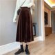 thumbnail image 3 of Elegante falda plisada adelgazante de cintura alta en forma de A para mujer, falda plisada vintage de moda para invierno, nueva llegada, versátil, 3 of 5