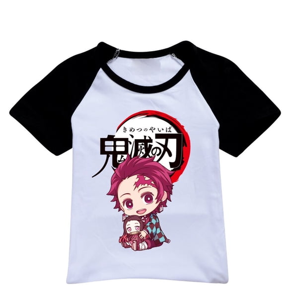 2023 Demon Slayer, camiseta de dibujos animados y pantalones cortos, conjunto de pijama, ropa deportiva informal para niños, ropa de Boutique, Tops para niñas, ropa de dormir para niños 2023 zhangmenya LED