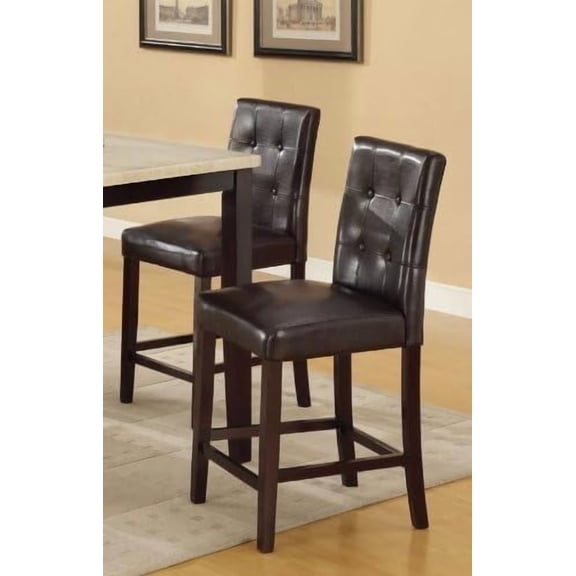 Set of 2, High Chair In Dark Finish By Poundex