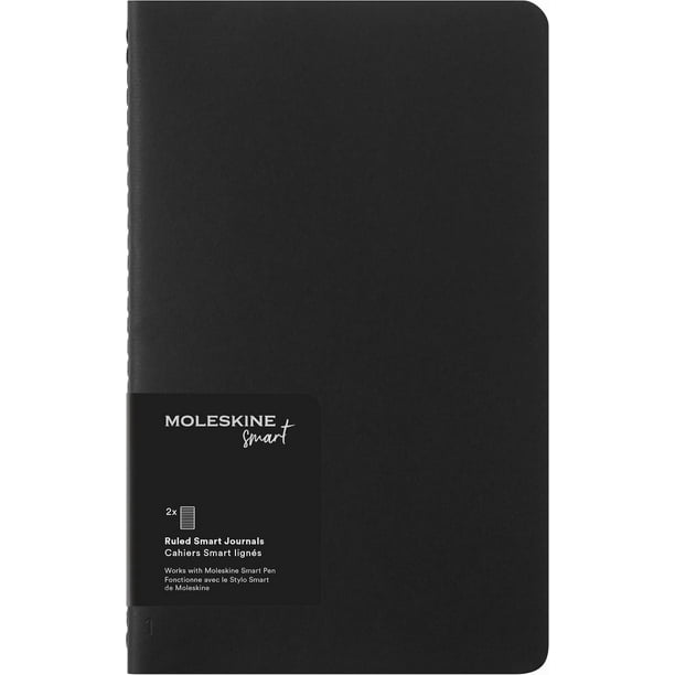 Cuaderno Moleskine Smart Cahier Journal, grande, rayado, negro