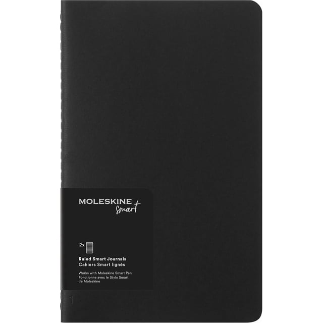 Cuaderno Moleskine Smart Cahier Journal, grande, rayado, negro
