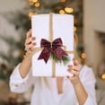 thumbnail image 2 of 1Pcs Christmas Bow Ornament for Xmas Tree,Ribbons Glitter Bow,3.54 inch Mini Bowknot Christmas Tree Hanging Decoration,for Christmas Wreaths Tree New Year Hanging Decor Craft(Z3-Wine red), 2 of 2