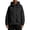 Black, variant on Women's Hooded Windbreaker Jacket Adjustable Drawstring Hood Hook Cuff Loose Outdoor Coat with Tactical Cargo Pocket,Purple,M