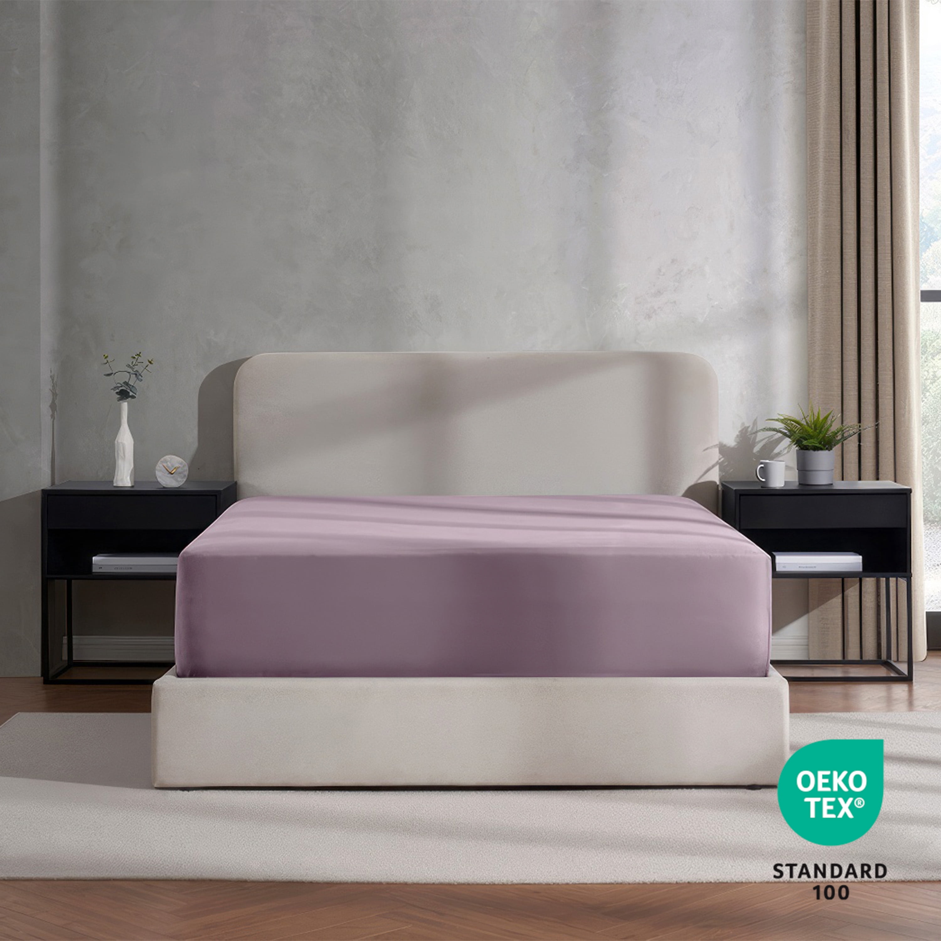 Lammaloe 6 Pack Extra Deep Pocket King Fitted Sheet Only, Fits 18" to 24" Mattress, Soft Microfiber Fitted Bed Sheet, Grayish Purple