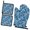 Baseballs and Words, variant on Baseballs and Words Blue Pattern Oven Mitts and Pot Holder Sets 2 Pcs for Kitchen Baking, Cooking and Grilling, Heat Resistant Up To 392 °F