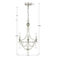 thumbnail image 4 of 423-SA Crystorama Lighting Metro - Three Light Chandelier in Minimalist Style - 15.5 Inches Wide by 21.25 Inches High-Antique Silver Finish, 4 of 6