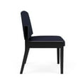 thumbnail image 2 of Amherst Wood Reception Waiting Armless Guest Chair / Black Wood / Navy Blue, 2 of 5