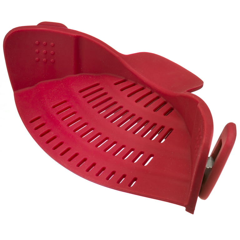 Kitchen Gizmo Snap 'N Strain Strainer - Clip On Silicone Colander, Fits  all Pots and Bowls