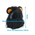 thumbnail image 2 of Pet Black Synthetic Wig Headdress Dog Cat Party Festival Dress Up, 2 of 8