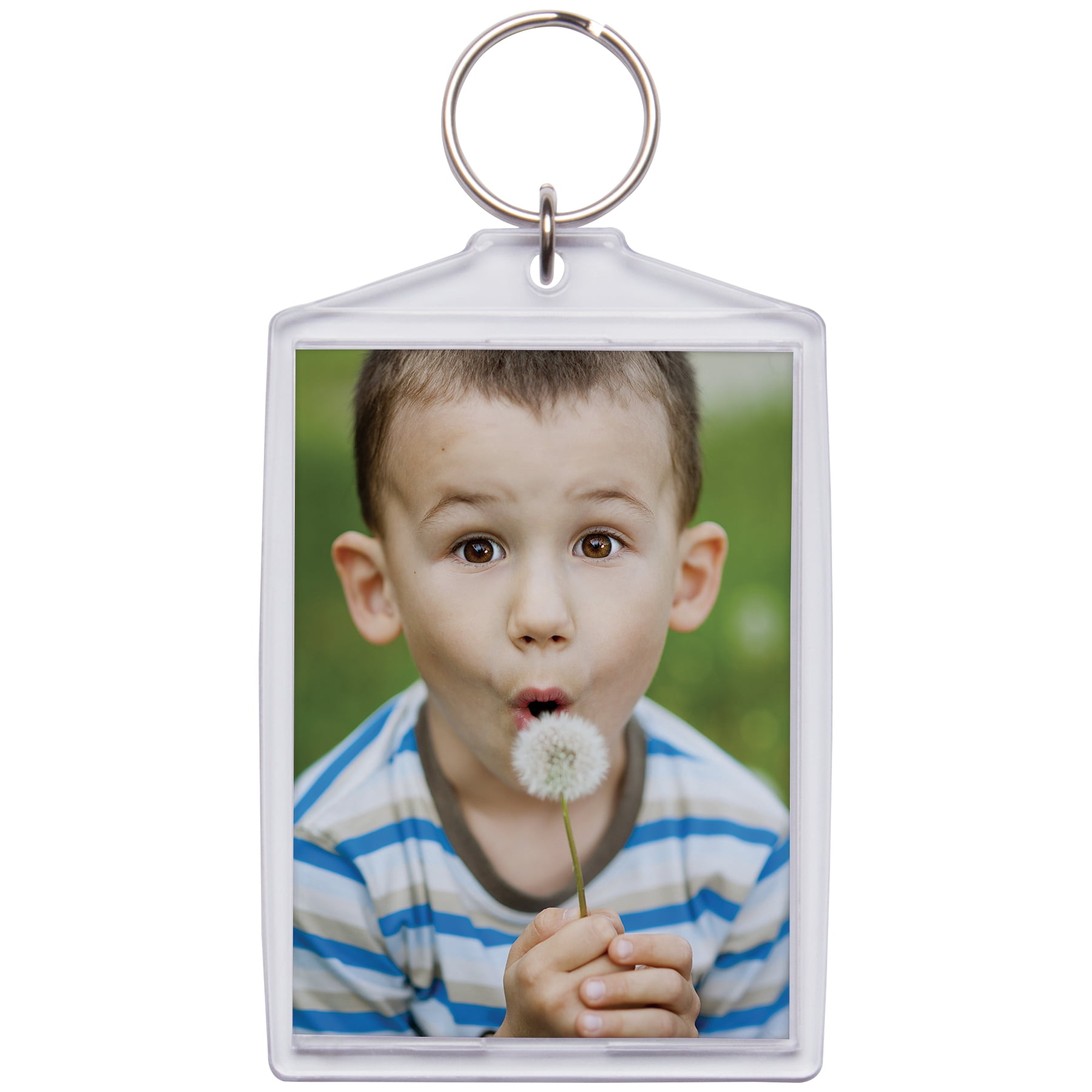 Snapins Jumbo Clear Acrylic 2.5" x 3.5" Photo Keychains - Pack of 36