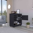thumbnail image 3 of Rectangular Bar Cart with 4 Wheels and Wine Racks / For Dining Room Settings, 3 of 4