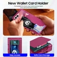 thumbnail image 3 of Vizvera para Motorola Razr 2024/Razr 2025 Funda de Teléfono con Tarjetero Bloqueo RFID, Protección de Bisagra Integrada, Protector de Pantalla-rojo Rosa, 3 of 9