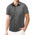 thumbnail image 6 of COOFANDY Men's Linen Shirt Textured Designer Western Work Regular Fit Shirt, 6 of 9